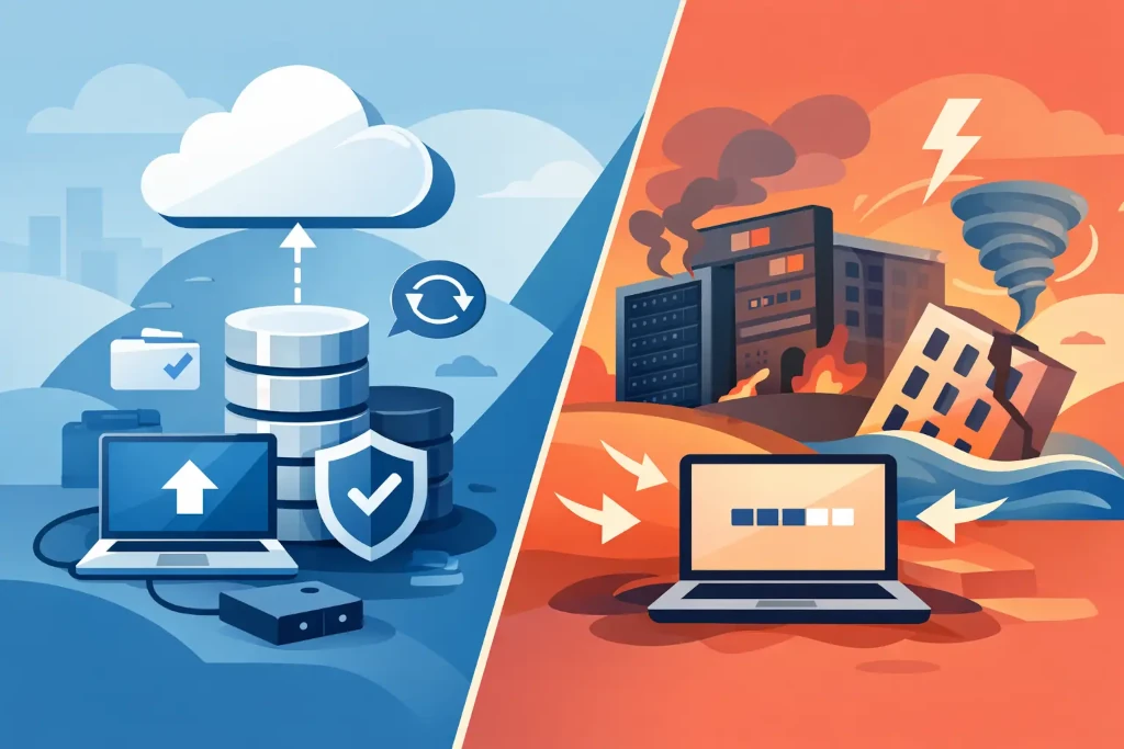 Backups or disaster recovery for a business