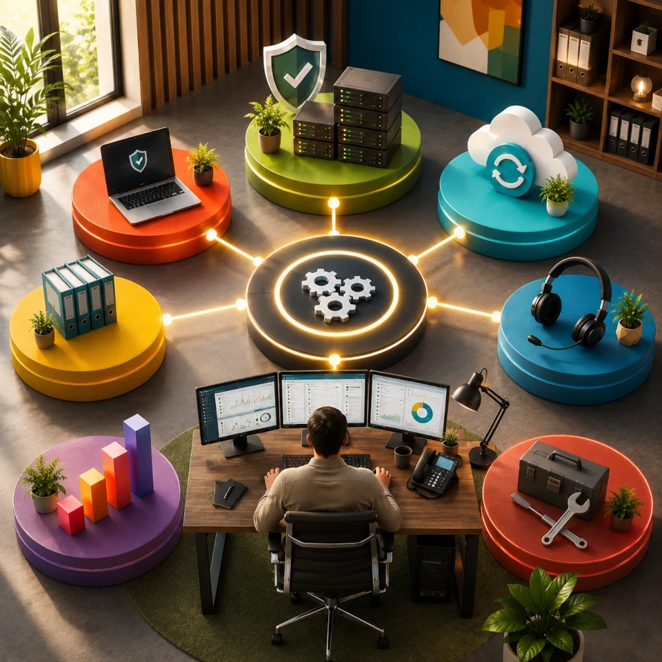 What is included in a managed IT service?